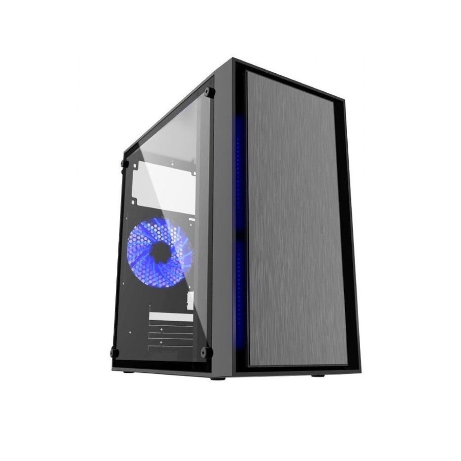 Caja pc gembird ccc-fornax-960b gaming design 3 x 12 cm ventiladores azul