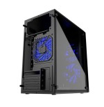 Caja pc gembird ccc-fornax-960b gaming design 3 x 12 cm ventiladores azul