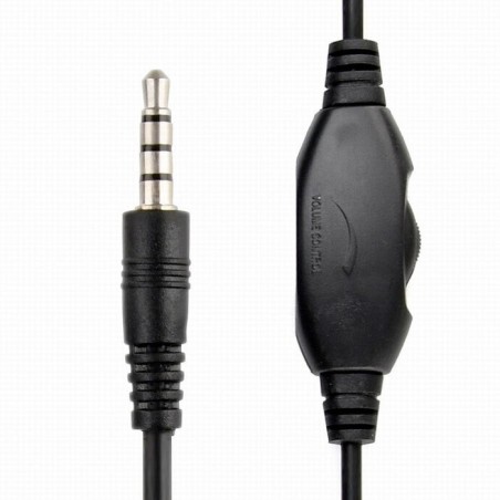 Auriculares gembird mhs-03-bkrd mini jack 4-pin, 1.8m, negro-rojo