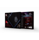 Gembird mp-gameled-m alfombrilla gaming led light effect m-size 250 x 350 mm