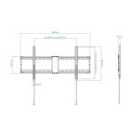 Tooq soporte fijo de pared para tv de 43"-90" - peso max 70kg - vesa 800x400mm - negro