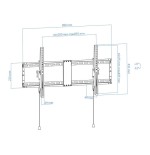 Tooq soporte fijo de pared para tv de 43"-90" - inclinable - peso max 70kg - vesa 800x400mm - negro