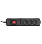 Regleta negra activejet combo 3gn 3m con cable