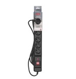 Regleta negra activejet combo 6gn 3m con cable