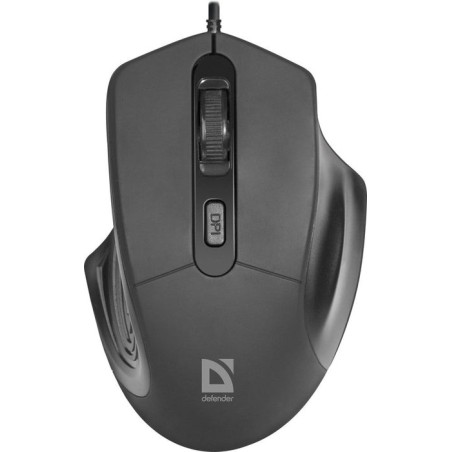 Ratón óptico defender datum mb-347 negro 1600 ppp 4p