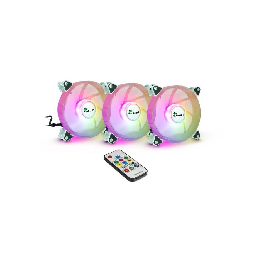 Inter-tech ventilador 120*120*25 argus rgb-fan set rs-06 retail