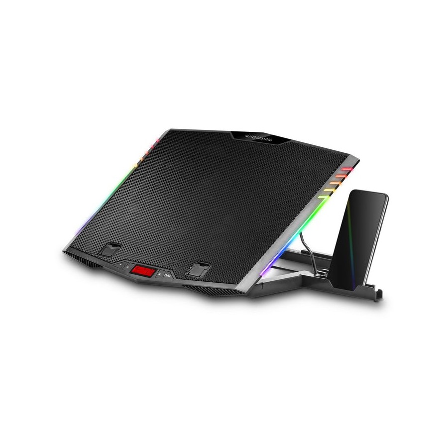 Soporte refrigerante mars gaming mnbc5 para portátiles hasta 17.3' iluminación led