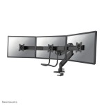 Newstar monitor triple-deskmount with crossbar 17-24inch full motion gasspring tilt rotate swivel grommet/clamp black