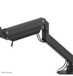 Newstar monitor triple-deskmount with crossbar 17-24inch full motion gasspring tilt rotate swivel grommet/clamp black