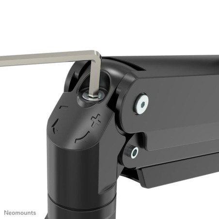 Newstar monitor triple-deskmount with crossbar 17-24inch full motion gasspring tilt rotate swivel grommet/clamp black