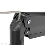 Newstar monitor triple-deskmount with crossbar 17-24inch full motion gasspring tilt rotate swivel grommet/clamp black