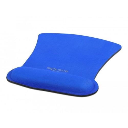 Delock alfombrilla con reposamuñecas 245x206mm azul