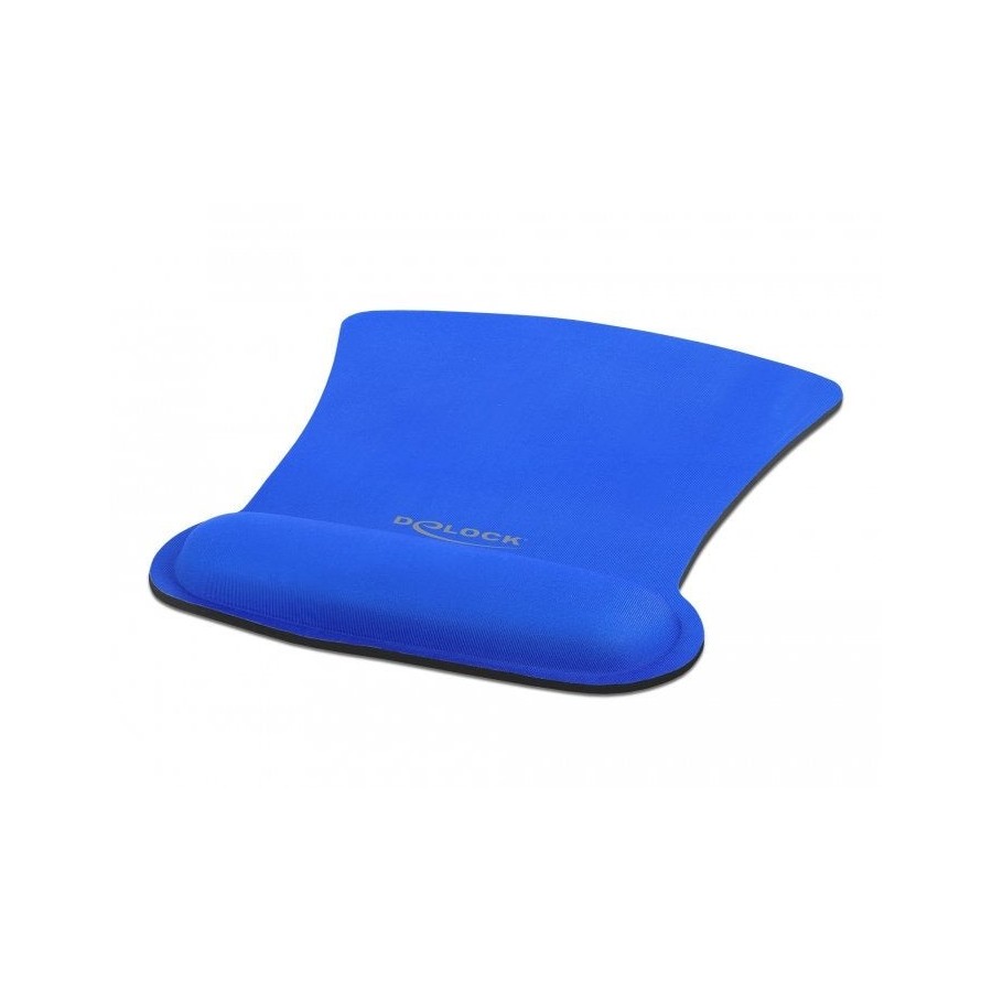 Delock alfombrilla con reposamuñecas 245x206mm azul