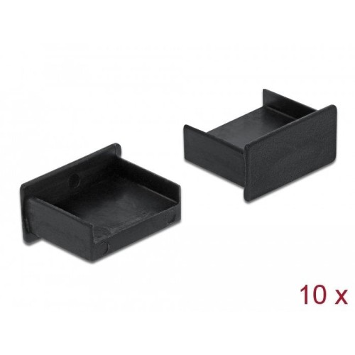 Delock cubierta antipolvo para usb tipo a hembra 10 piezas negro