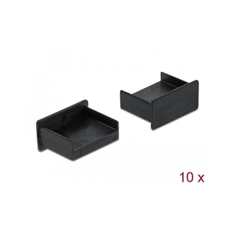 Delock cubierta antipolvo para usb tipo a hembra 10 piezas negro