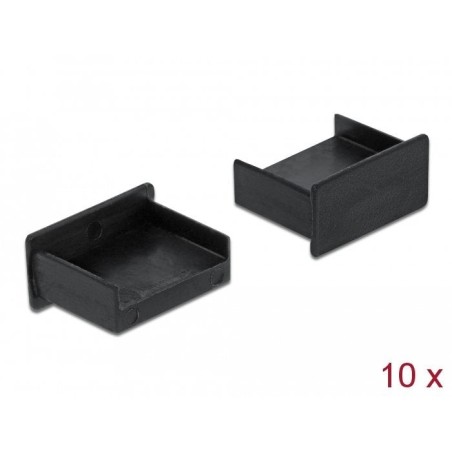 Delock cubierta antipolvo para usb tipo a hembra 10 piezas negro