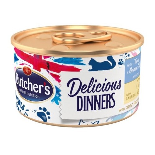 Butcher's classic delicious dinners con atún y pescado de mar - lata 85g