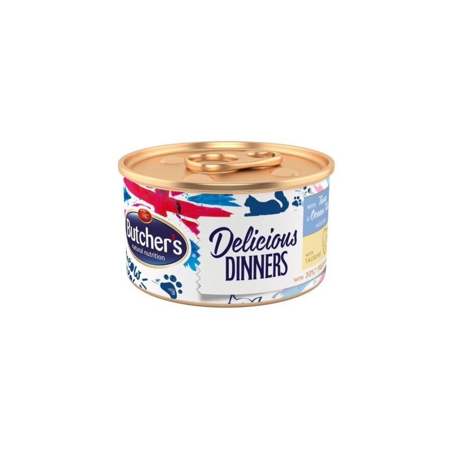Butcher's classic delicious dinners con atún y pescado de mar - lata 85g