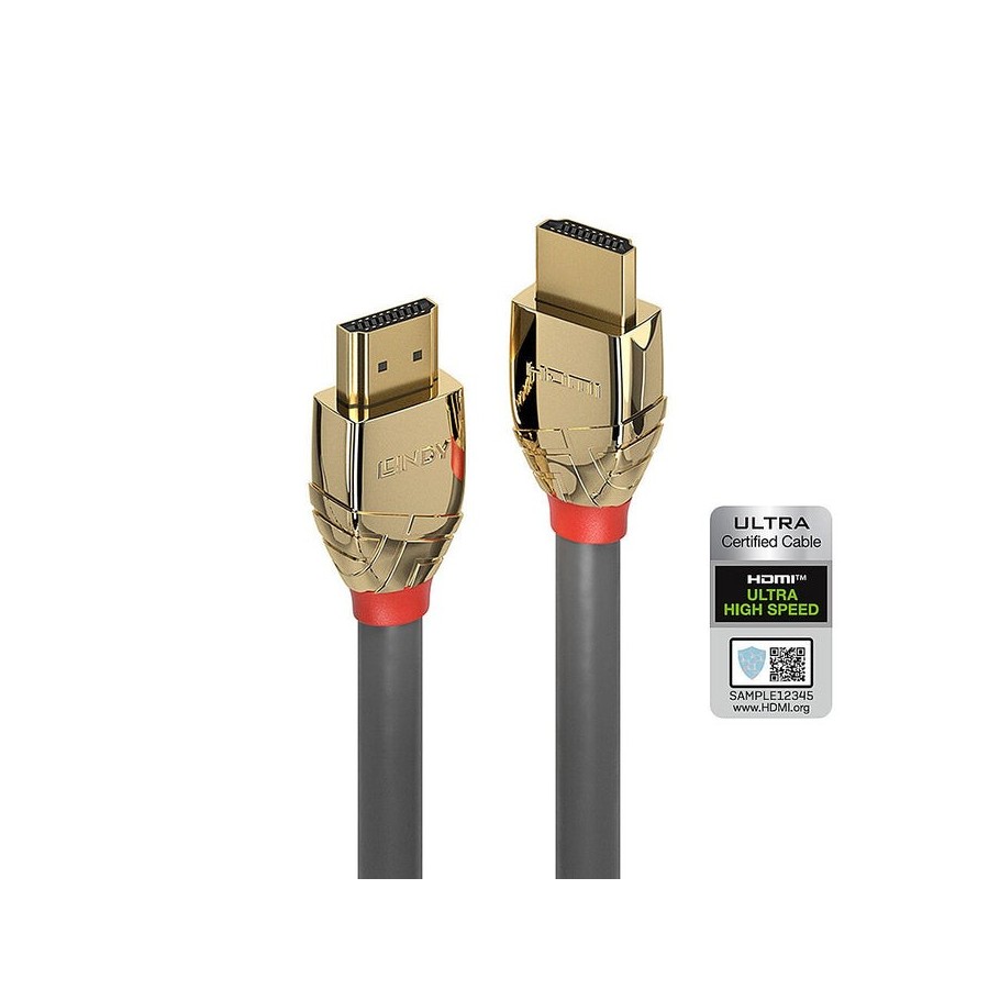 Cable hdmi lindy de ultra alta velocidad de 5 m, gold line