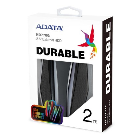 External hdd adata durable hd770 2tb 2.5'' usb3 black, ip68
