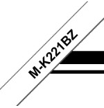 Brother mk221bz cinta no laminada generica de etiquetas - texto negro sobre fondo blanco - ancho 12mm x 8 metros