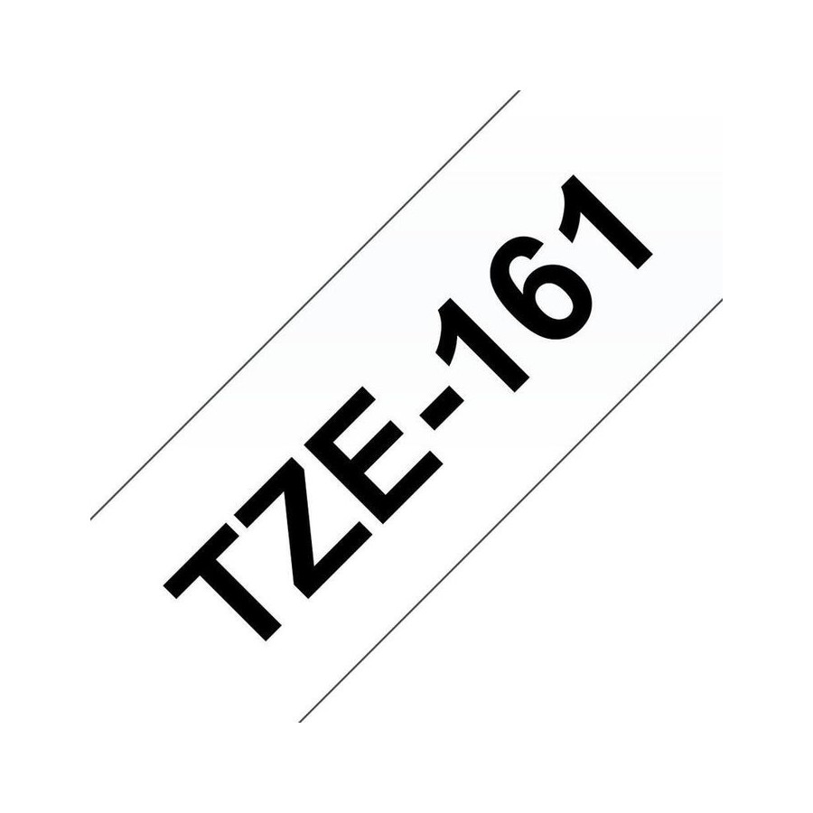 Brother tze161 cinta laminada generica de etiquetas - texto negro sobre fondo transparente - ancho 36mm x 8 metros