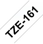 Brother tze161 cinta laminada generica de etiquetas - texto negro sobre fondo transparente - ancho 36mm x 8 metros