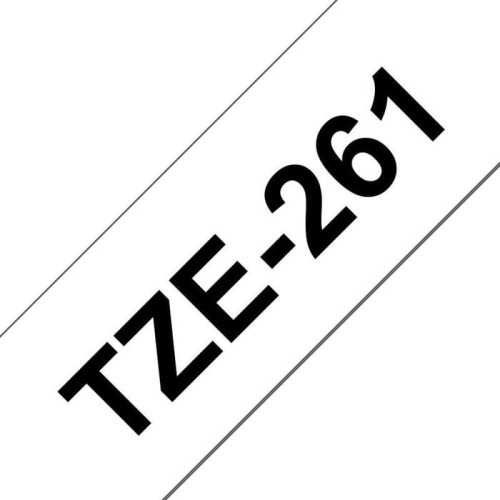 Brother tze261 cinta laminada generica de etiquetas - texto negro sobre fondo blanco - ancho 36mm x 8 metros