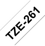 Brother tze261 cinta laminada generica de etiquetas - texto negro sobre fondo blanco - ancho 36mm x 8 metros