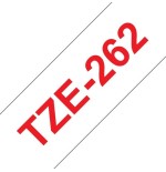 Brother tze262 cinta laminada generica de etiquetas - texto rojo sobre fondo blanco - ancho 36mm x 8 metros