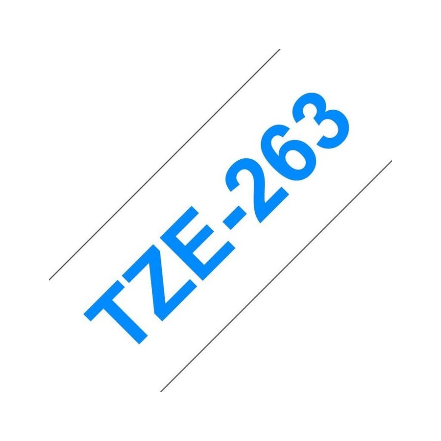 Brother tze263 cinta laminada generica de etiquetas - texto azul sobre fondo blanco - ancho 36mm x 8 metros