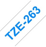 Brother tze263 cinta laminada generica de etiquetas - texto azul sobre fondo blanco - ancho 36mm x 8 metros