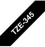 Brother tze345 cinta laminada generica de etiquetas - texto blanco sobre fondo negro - ancho 18mm x 8 metros