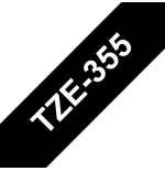 Brother tze355 cinta laminada generica de etiquetas - texto blanco sobre fondo negro - ancho 24mm x 8 metros