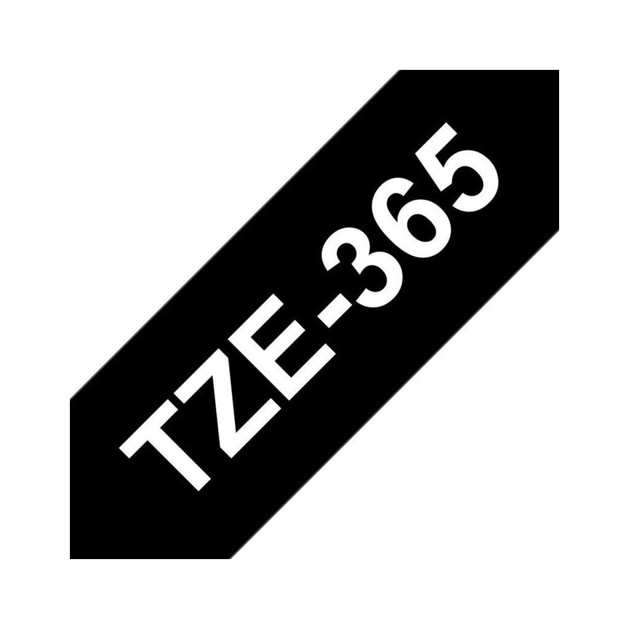 Brother tze365 cinta laminada generica de etiquetas - texto blanco sobre fondo negro - ancho 36mm x 8 metros