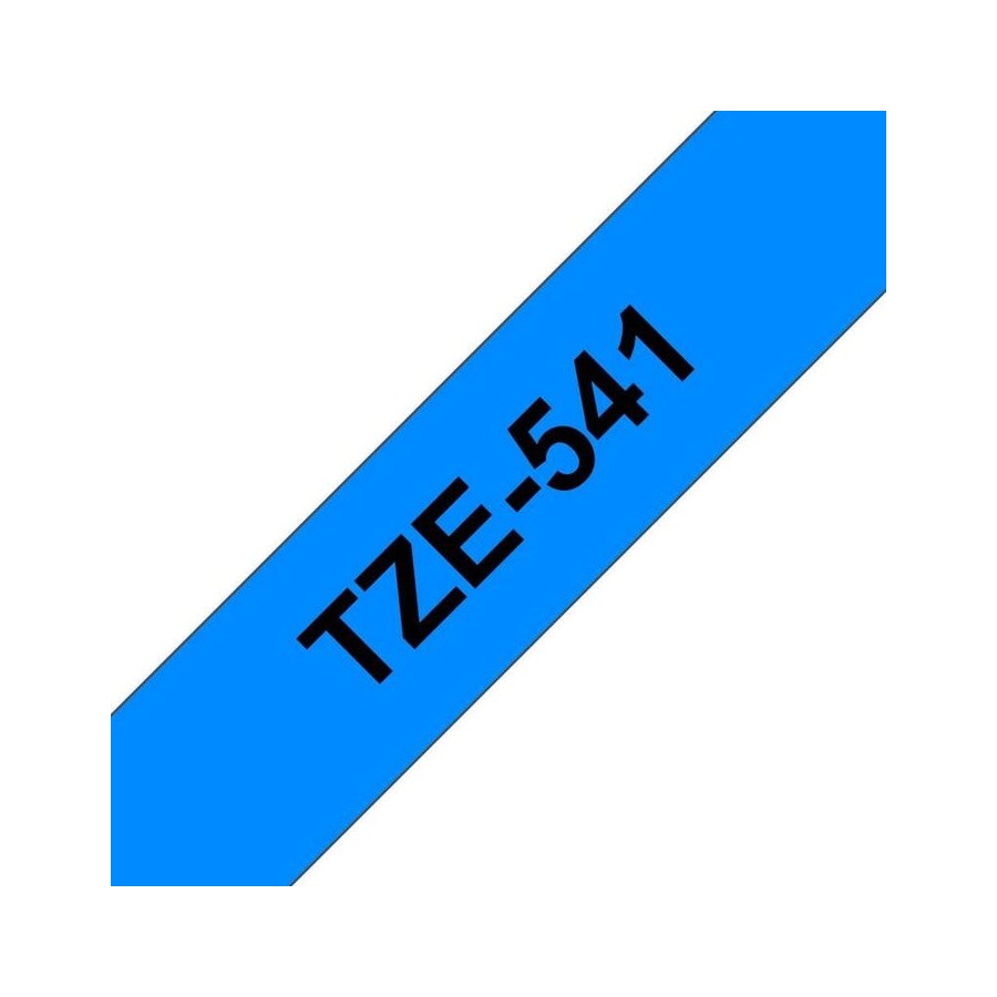 Brother tze541 cinta laminada generica de etiquetas - texto negro sobre fondo azul - ancho 18mm x 8 metros