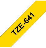 Brother tze641 cinta laminada generica de etiquetas - texto negro sobre fondo amarillo - ancho 18mm x 8 metros