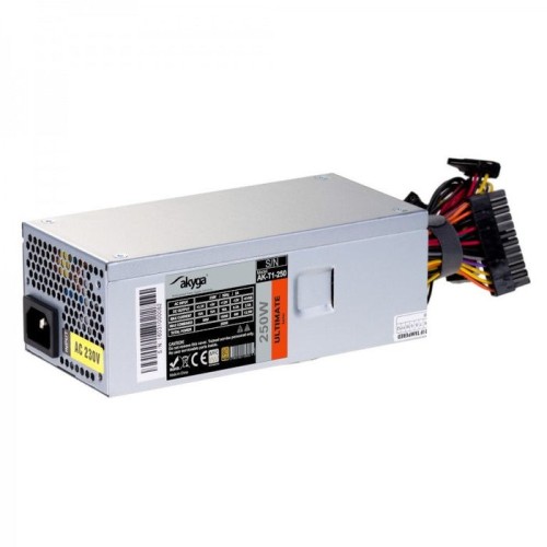 Fuente de alimentacion akyga ak-t1-250 tfx 250w ak-t1-250 80+ gold 8cm ventilador active pfc apfc