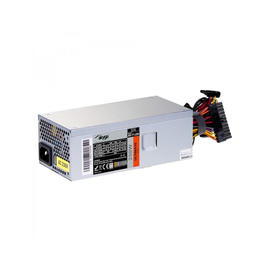 Fuente de alimentacion akyga ak-t1-250 tfx 250w ak-t1-250 80+ gold 8cm ventilador active pfc apfc