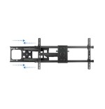 Tooq soporte de pared con doble brazo articulado para tv de 37"-90" - giratorio e inclinable - peso max 75kg - vesa