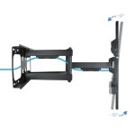 Tooq soporte de pared con doble brazo articulado para tv de 37"-90" - giratorio e inclinable - peso max 75kg - vesa
