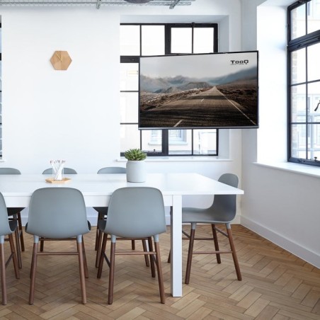 Tooq soporte de pared con doble brazo articulado para tv de 37"-90" - giratorio e inclinable - peso max 75kg - vesa