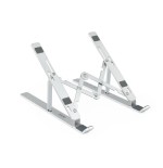 Tooq soporte para portatil hasta 15" - 7 niveles de altura - plegable - base antideslizante - peso max 5kg - plata