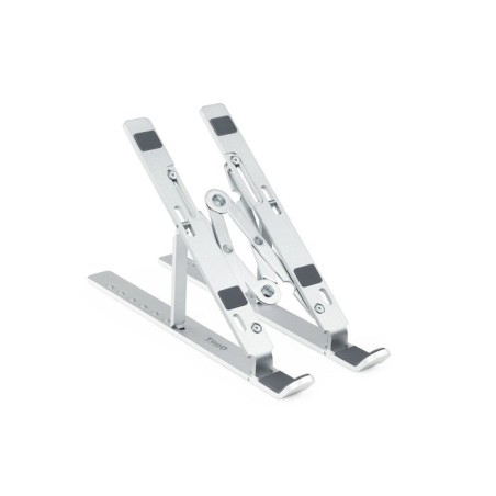 Tooq soporte para portatil hasta 15" - 7 niveles de altura - plegable - base antideslizante - peso max 5kg - plata