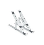 Tooq soporte para portatil hasta 15" - 7 niveles de altura - plegable - base antideslizante - peso max 5kg - plata
