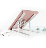 Tooq soporte para portatil hasta 15" - 7 niveles de altura - plegable - base antideslizante - peso max 5kg - plata