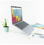 Tooq soporte para portatil hasta 15" - 7 niveles de altura - plegable - base antideslizante - peso max 5kg - plata