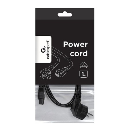 Gembird cable alimentacion  c5 (trebol)1 m negro