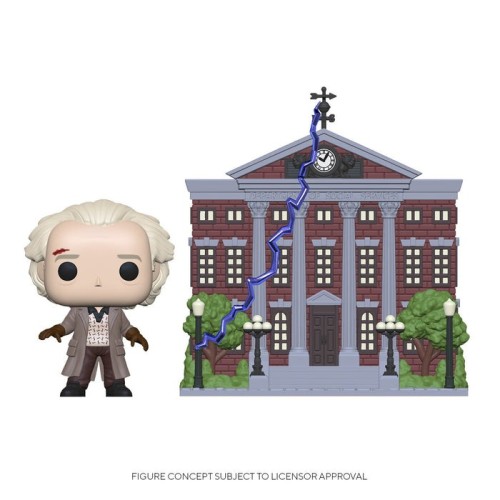 Figura pop back to the future doc with clock tower