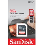 Sandisk ultra 32gb sdhc mem card 100mb/s
